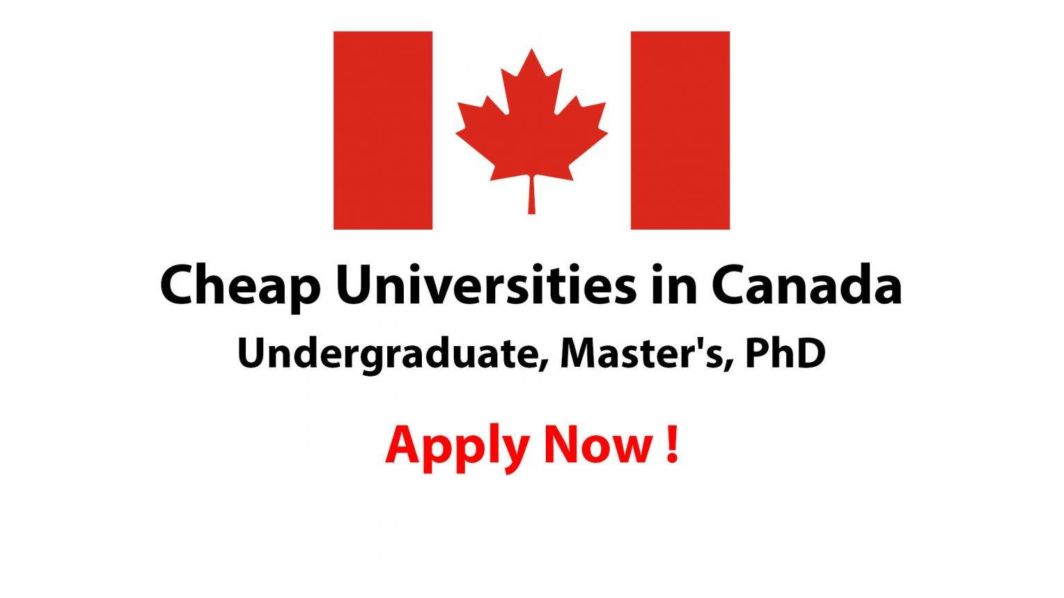 Cheap Universities in Canada for international students